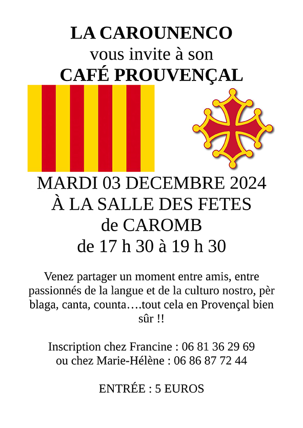 cafe provençal decembre2024